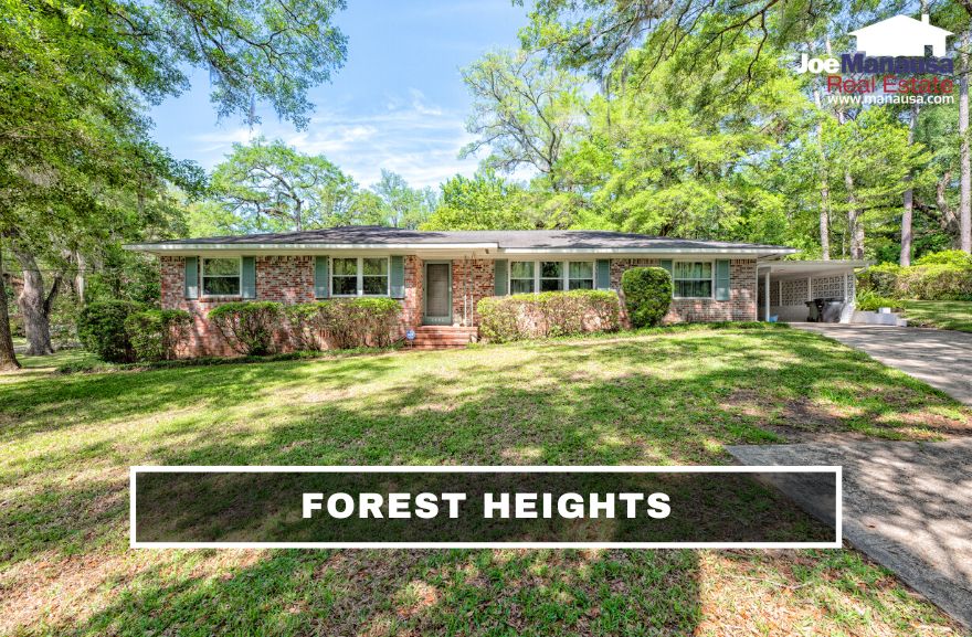 Forest Heights has around 330 three and four-bedroom single-family detached homes on parcels that are typically a third of an acre in size, delivering a lot of home for the money in today's pricey housing market.