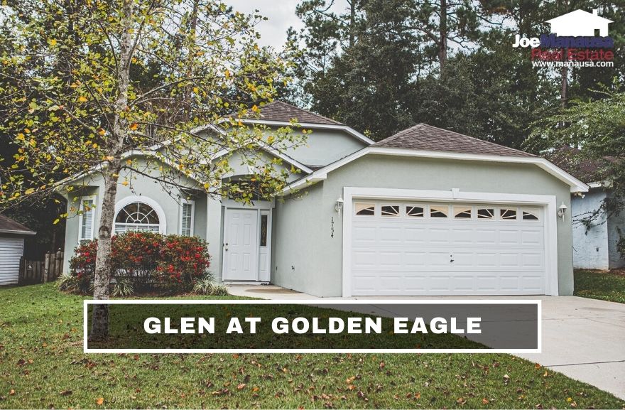The Glen at Golden Eagle is a zero-lot-line community that delivers a low-maintenance home with very quick access to the nearby Tom Fazio golf course.