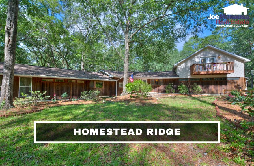 Homestead Ridge Tallahassee FL Homestead Ridge is located just north of Mahan in Northeast Tallahassee in the high-demand 32309 zip code.