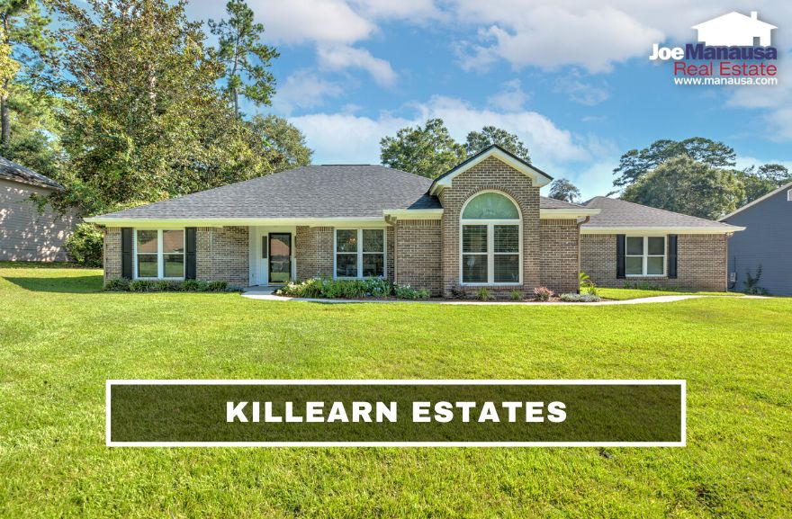 Killearn Estates Tallahassee Real Estate Killearn Estates is located between Thomasville Road and Centerville Road in the popular 32309 zip code, residents enjoy access to A-rated schools and a quick trip into town.