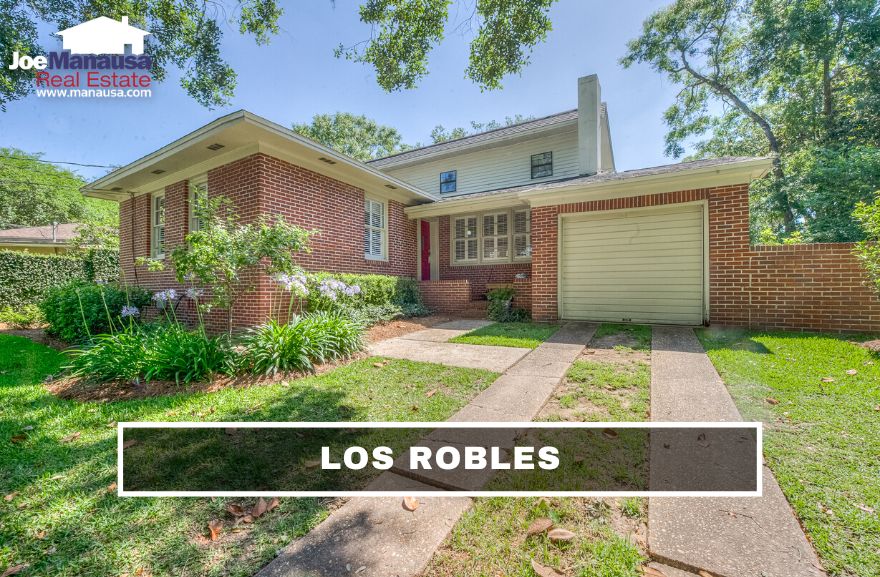 Los Robles is a midtown Tallahassee neighborhood with home sales that were built as far back as the early 1920s.