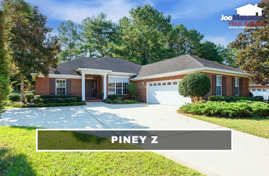 Piney Z contains hundreds of five, four, and three-bedroom homes built from 1999 to 2020, so there is nearly something for everybody in the middle-price range of the housing market today.