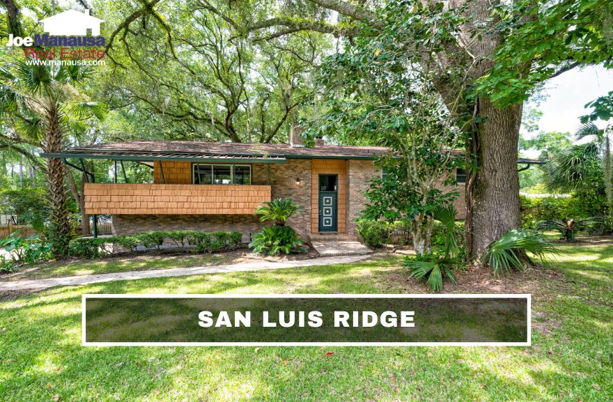 San Luis Ridge is a small but popular Northwest Tallahassee neighborhood that hosts more than 180 single-family detached five, four, and three-bedroom homes on ample lots.