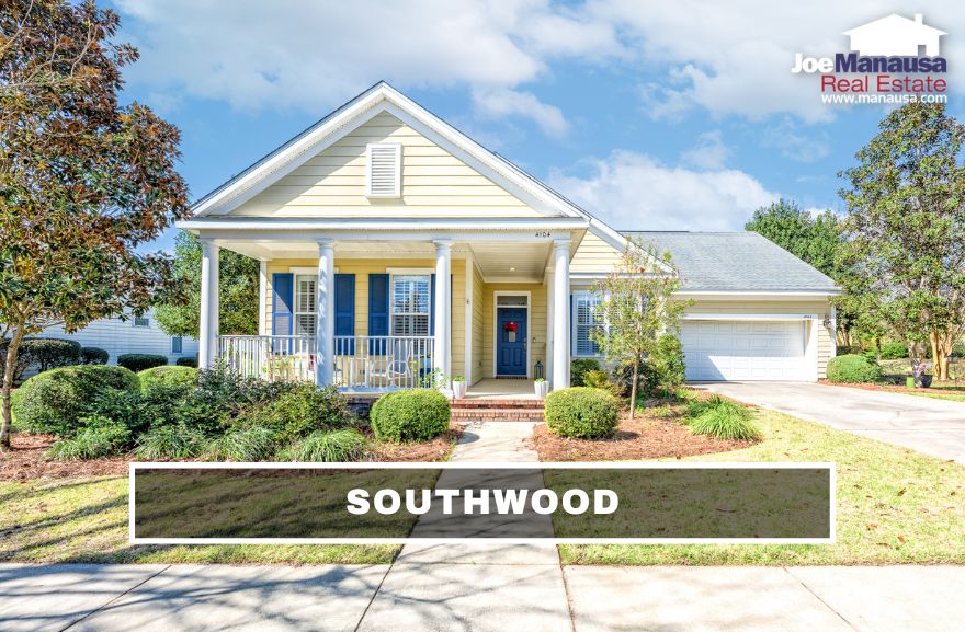 Southwood is a planned community located in southeastern Tallahassee, Florida, featuring a variety of housing options, including apartments, townhouses, and single-family homes.