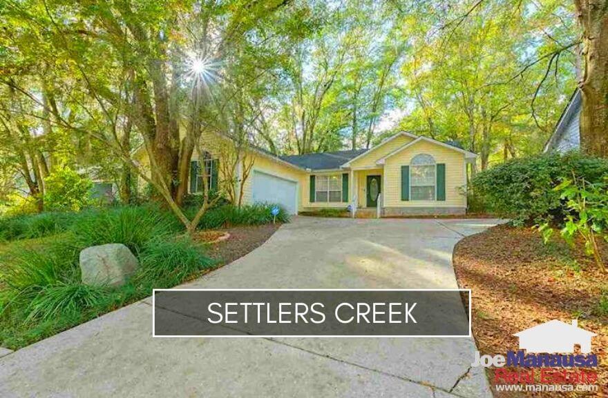 Settlers Creek is a popular NW Tallahassee neighborhood filled with 214 single-family detached homes and 96 townhomes.