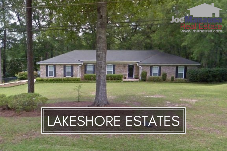 Lakeshore Estates is located just north of midtown on the west side of Meridian Road, and features both three and four bedroom homes built from the late 1960s through the early 2000s.