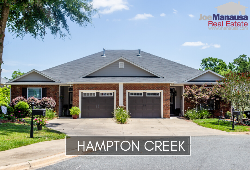 Hampton Creek is a popular SE Tallahassee neighborhood that features roughly 200 attached and detached single-family homes.