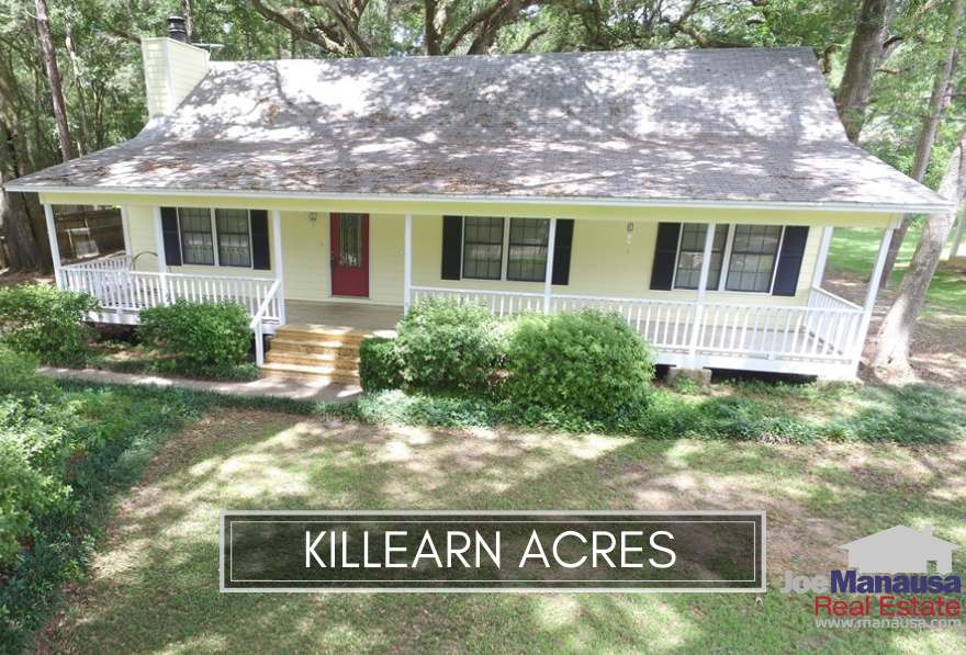 Killearn Acres is a popular NE Tallahassee neighborhood filled with 1,450 four and three-bedroom homes with prices very close to Tallahassee's median single-family detached home price.