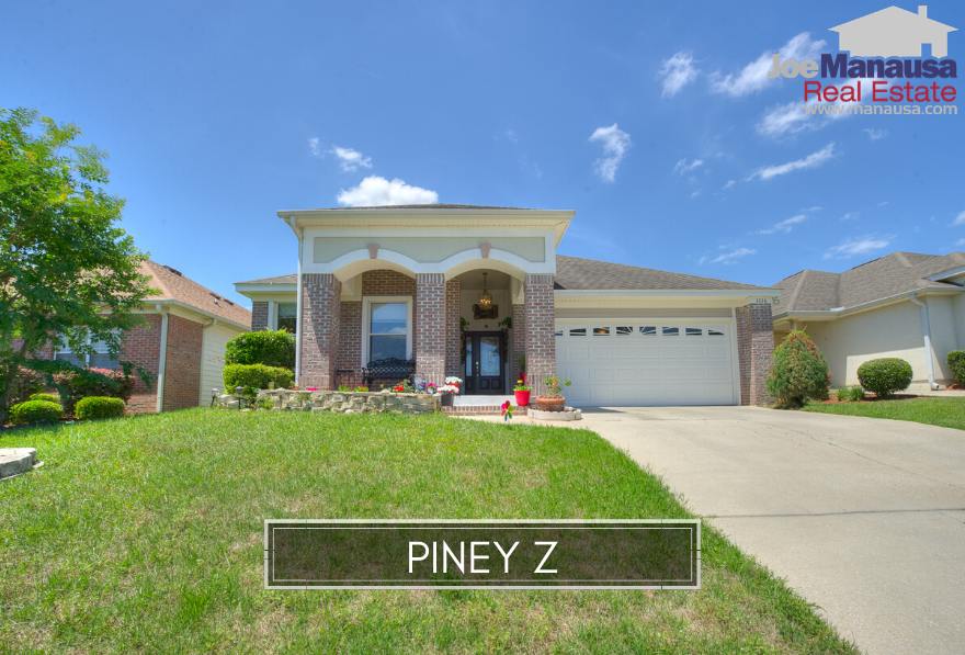 Piney Z is a popular Northeast Tallahassee neighborhood filled with most 3 and 4-bedroom detached and attached single-family homes.