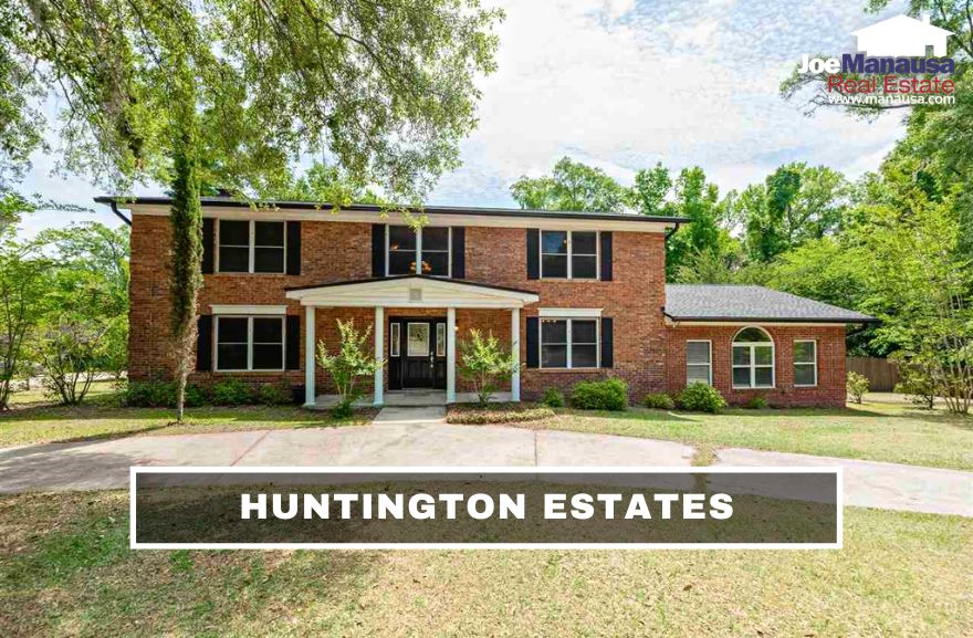 Huntington Estates is a small but popular Northwest Tallahassee subdivision, a rare west-side gem of a neighborhood containing larger homes on acre-sized lots.