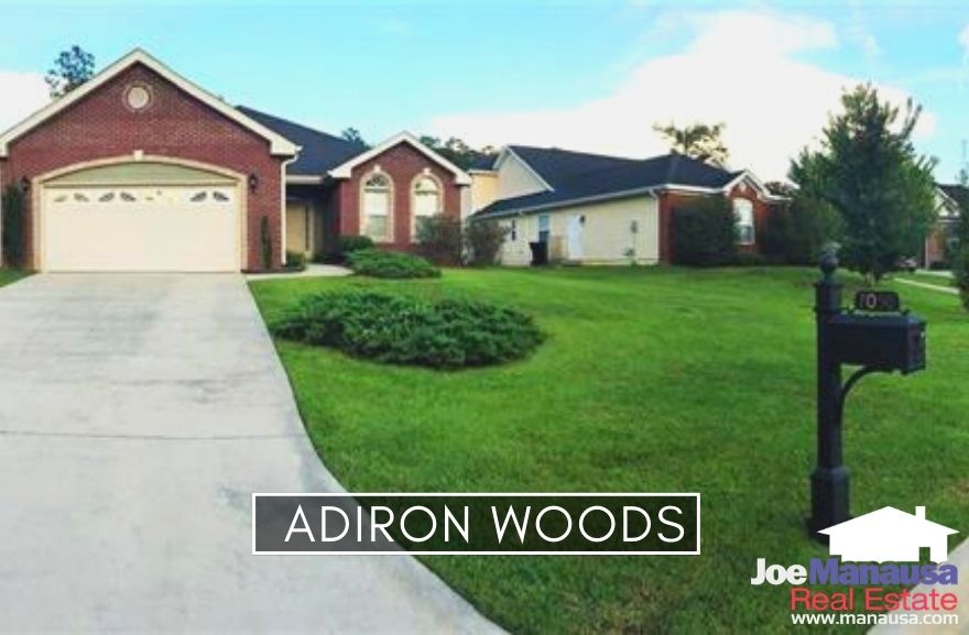 Adiron Woods is a smaller neighborhood of 81 four and three-bedroom homes that were all built within the past ten to twenty years.