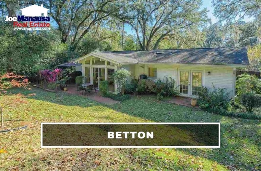 The Betton area contains some of the highest-demand homes in Tallahassee, offering larger than average homes and larger than average lots.