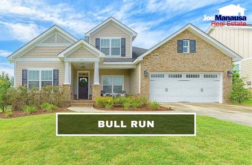 Bull Run is a smoking-hot newer neighborhood with roughly 380 four and three-bedroom homes on smaller lots.