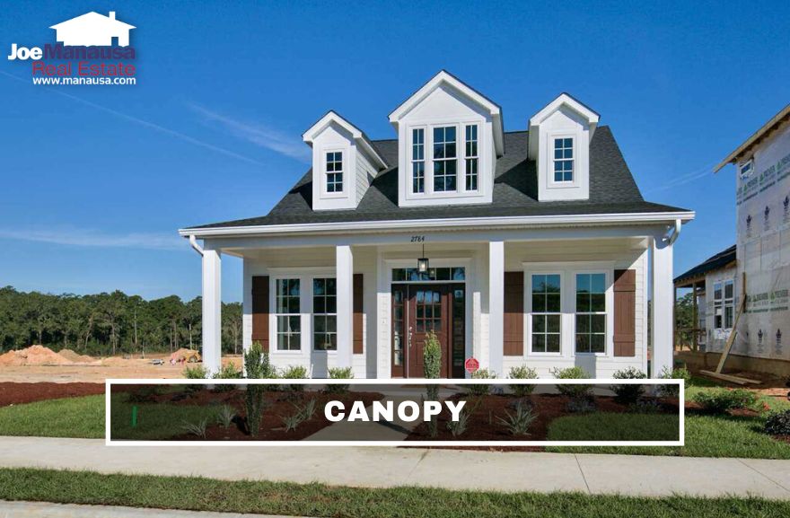 Canopy is located in Northeast Tallahassee at the intersection of Fleischmann Road, Centerville Road, and Miccosukee Road, and currently features new construction homes.