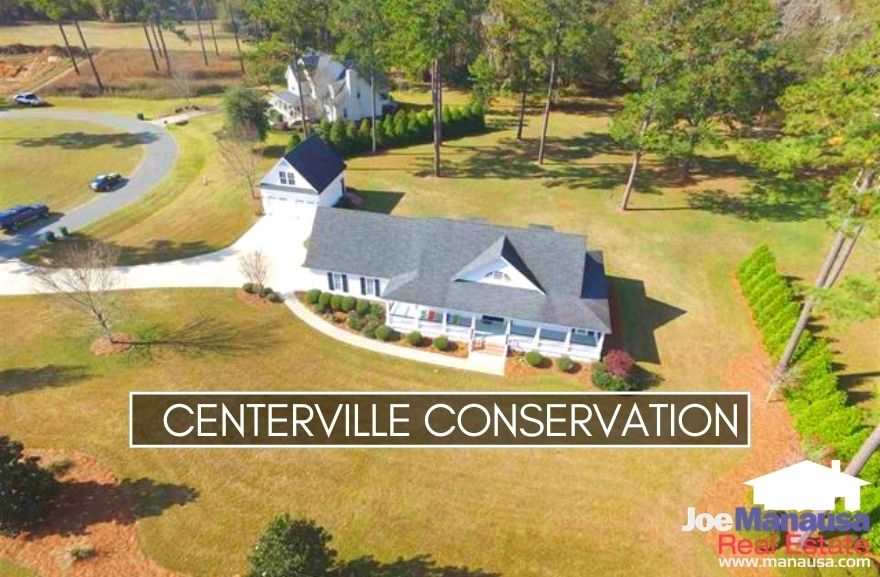 Centerville Conservation is a newer high-end neighborhood with just under 200 large homes on multiple-acre tracts.