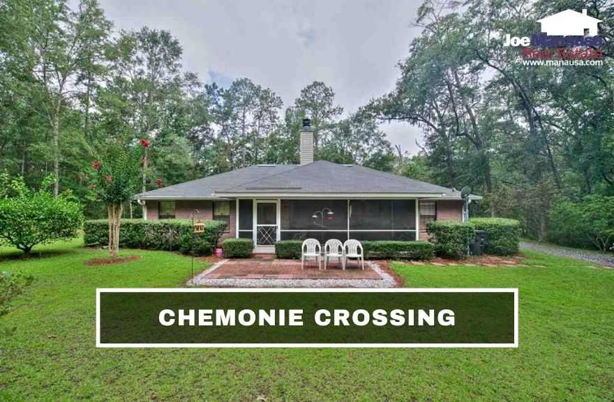 Chemonie Crossing has a wonderful assortment of roughly 200 large single-family detached homes on acreage parcels ranging from 1.5 to nearly 10 acres each.