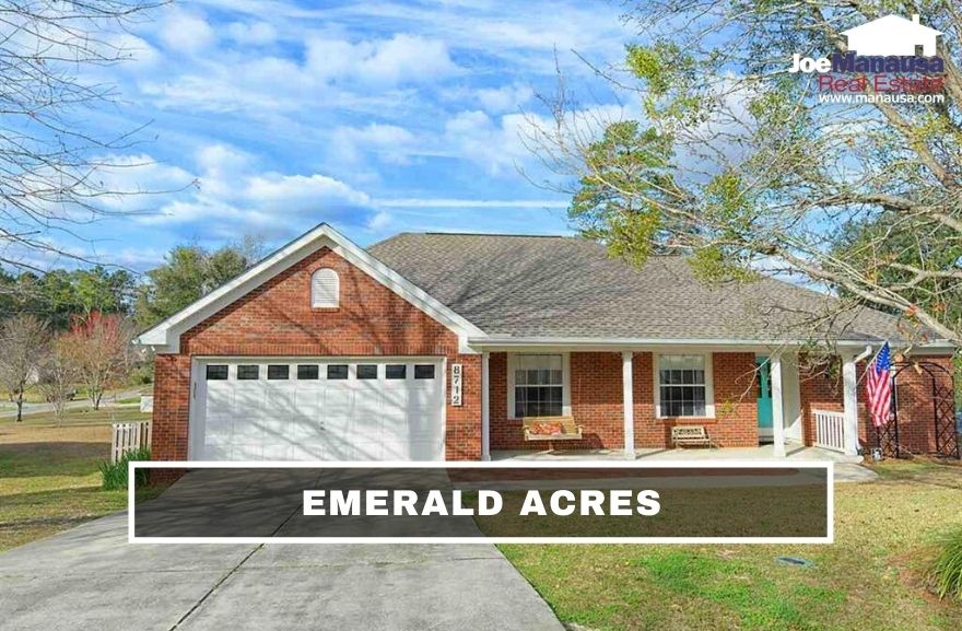 Emerald Acres in NE Tallahassee is a smaller neighborhood of just over 125 three and four-bedroom homes built since 1995.