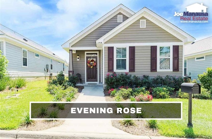 Evening Rose is a small neighborhood of roughly 80 four, three, and two-bedroom homes that have been built from 2007 through today.
