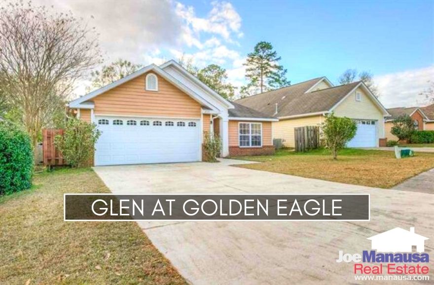 The Glen at Golden Eagle Tallahassee, FL The Glen at Golden Eagle is a popular Northeast Tallahassee neighborhood containing more than 200 three and four-bedroom patio homes.