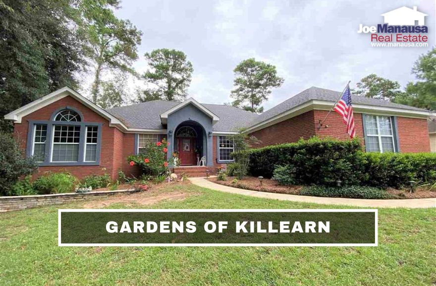 The Gardens of Killearn has more than 250 three, four, and five-bedroom homes on nice-sized lots, placing them among the highest-demand homes in Tallahassee.