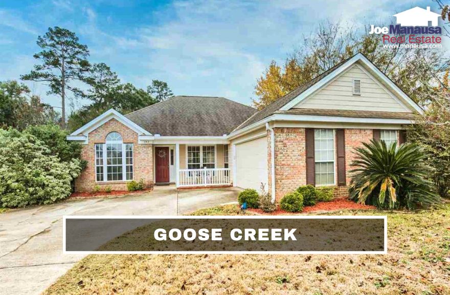 Goose Creek is a set of adjacent neighborhoods (Goose Creek Meadows and Goose Creek Fields) that are located on the south side of Buck Lake Road out past Pedrick Road.