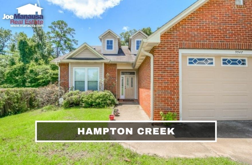 Hampton Creek is a small but popular relatively new east-side Tallahassee neighborhood with roughly 200 single-family attached and detached homes.