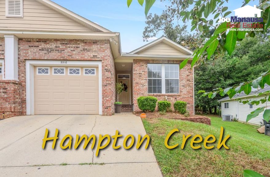 Located in Tallahassee, Florida's eastern sector, Hampton Creek is a serene neighborhood known for its friendly atmosphere and natural beauty. The diverse homes, ranging from modern attached to detached, often boast spacious yards and outdoor spaces to enjoy Florida's climate.