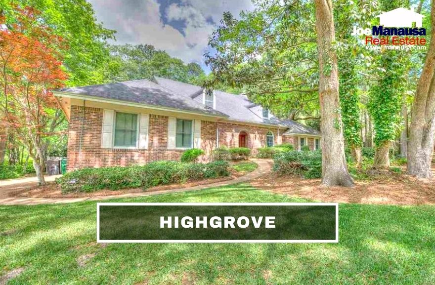 Highgrove contains 130 generous-sized five and four-bedroom homes on mature, well-manicured lots, making them super popular among today's homebuyers.