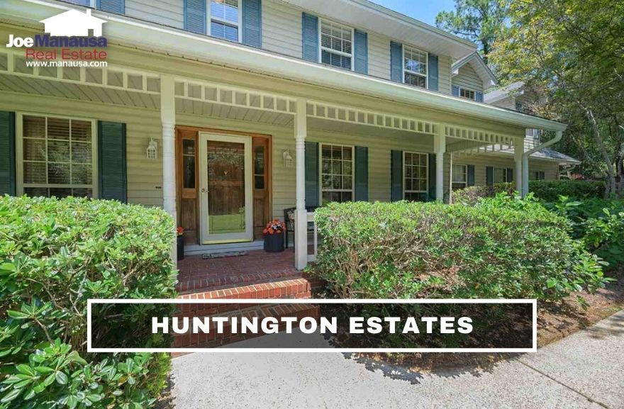 Huntington Estates is a popular Northwest Tallahassee subdivision that has roughly 86 three, four, and five-bedroom homes.