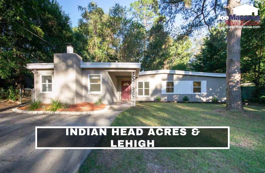 Indian Head Acres and Lehigh are located in downtown Tallahassee on the east side of Jim Lee Road and Magnolia Drive just south of Apalachee Parkway.