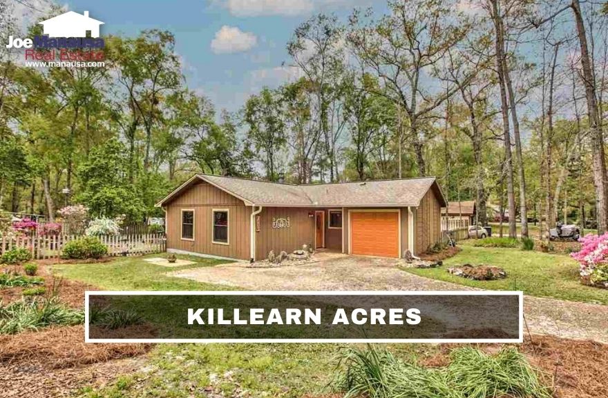 Killearn Acres is located adjacent to Killearn Estates on its north side, thus enjoying all the benefits one finds in its larger neighbor in the 32309 zip code.