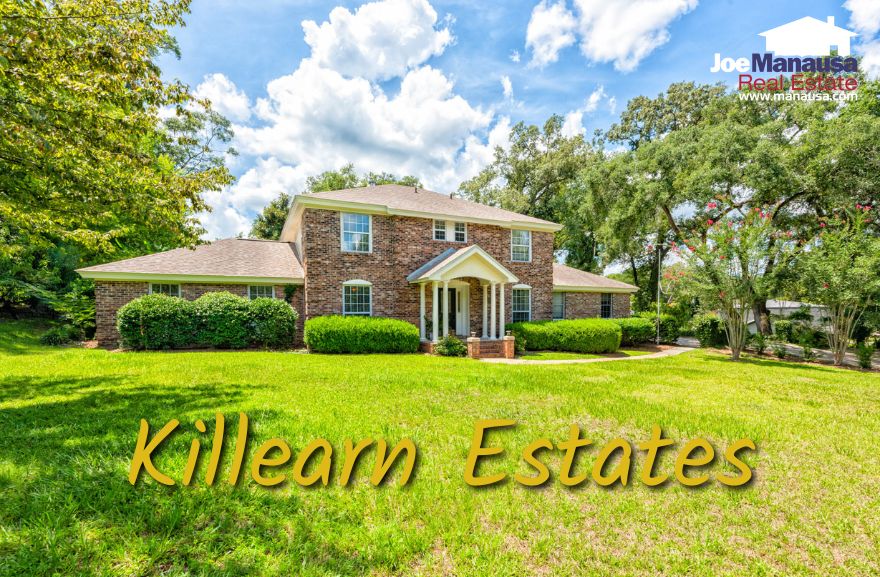 Killearn Estates Tallahassee FL Killearn Estates, in NE Tallahassee, is a desirable neighborhood known for its verdant, tree-filled avenues and well-kept properties.