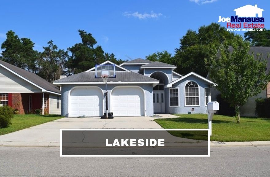 Lakeside is a popular NW Tallahassee neighborhood located off North Monroe Street across from Jackson View Landing on Lake Jackson.