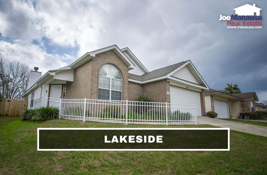 Lakeside in Northwest Tallahassee contains 140 three and four-bedroom single-family detached homes all built since 1995.