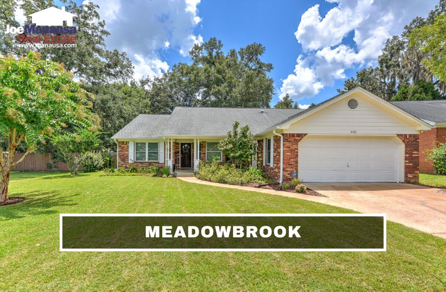 Meadowbrook is a popular NE Tallahassee neighborhood with 280 single-family detached four and three-bedroom homes on 1/5th-acre sized lots.