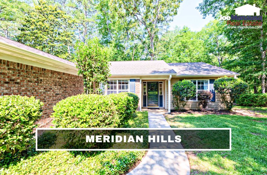 Meridian Hills in Northwest Tallahassee is located on the west side of Meridian Road just south of Fairbanks Ferry Road.