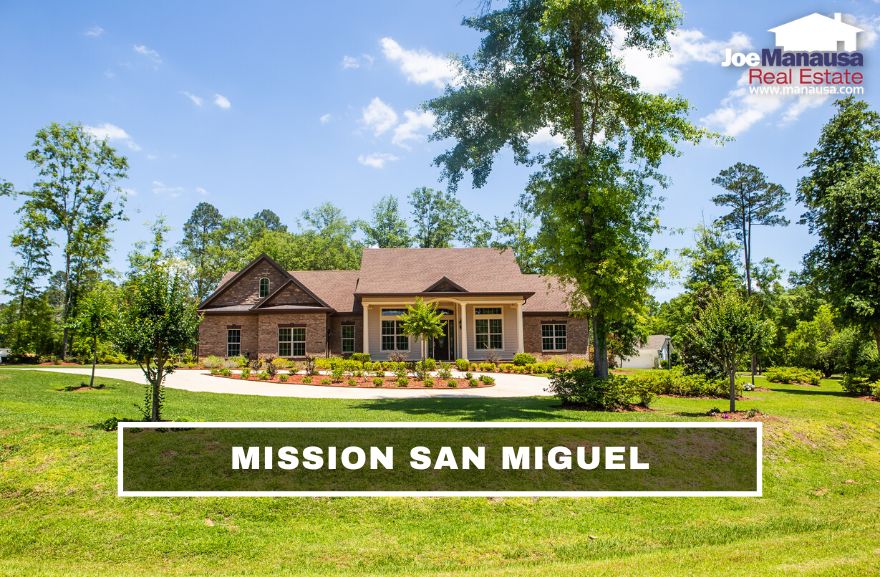 Mission San Miguel is located on the south side of Highway 90 just east of Chaires Cross Road offering such amenities as a bike path, walking trails, a community center, a swimming pool,  small ponds, and more.