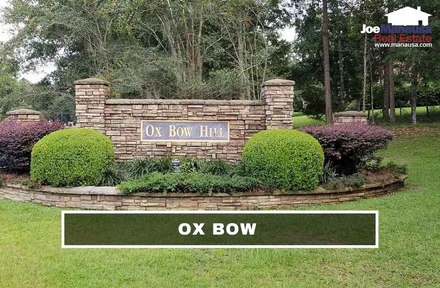 The Ox Bow area in Northeast Tallahassee features large homes on acreage with privacy and seclusion without having to be far out in the County.