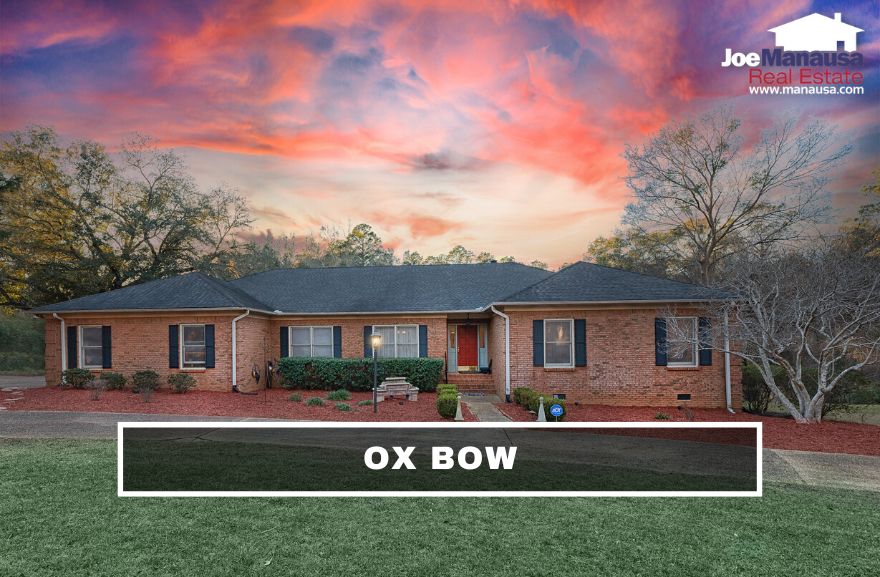 The Ox Bow area in Northeast Tallahassee is located in the high-demand 32312 zip code with access to A-rated schools and quick routes to town on either Meridian Road or Thomasville Road.