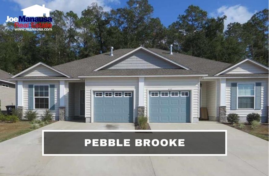 Pebble Brooke is a popular SE Tallahassee neighborhood containing 200 single-family detached and attached two and three-bedroom homes.
