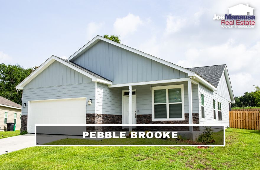 Pebble Brooke is located north of Tram Road, just a few minutes from Southwood, so residents enjoy access to various shopping and entertainment venues while living in modern craftsman-style homes.
