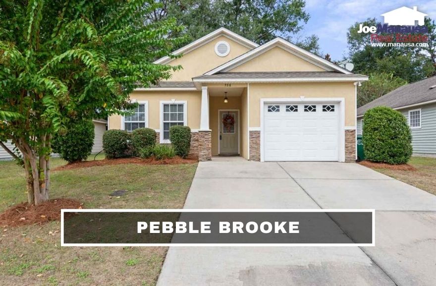 Pebble Brooke is a popular Southeast Tallahassee neighborhood located north of Tram Road about ten minutes away from the Southwood Town Center.