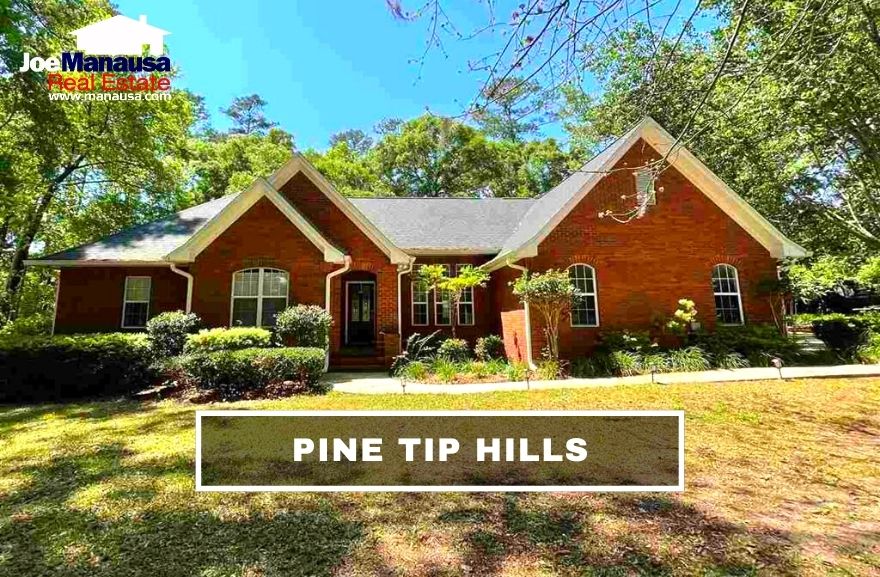 Pine Tip Hills Tallahassee, FL Pine Tip Hills is a small neighborhood of more than 200 large three, four, and five-bedroom homes on more than a half-acre of well-manicured lots.