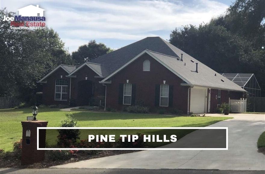 Pine Tip Hills in Northeast Tallahassee is located just west of Meridian Road on the north side of Rhoden Cove Road.
