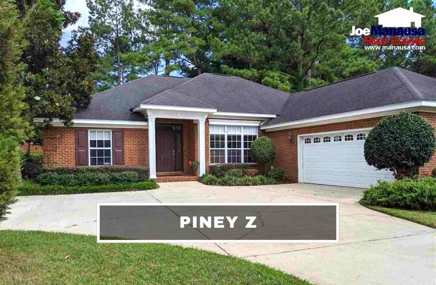 Piney Z on the southern edge of NE Tallahassee contains hundreds of three, four, and five-bedroom homes built from 1999 to as recently as last year.