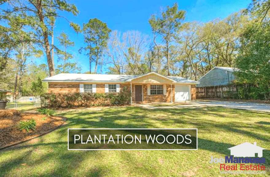 Plantation Woods is a popular NW Tallahassee neighborhood containing more than three hundred single-family detached homes on nice-sized parcels of land.