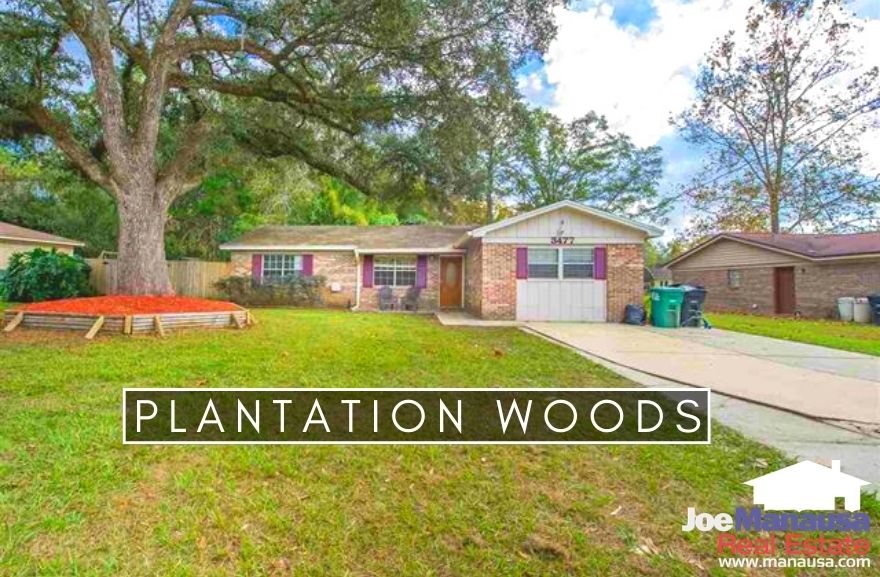 Plantation Woods is a popular NW Tallahassee neighborhood containing more than three hundred single-family detached homes on nice-sized parcels of land.