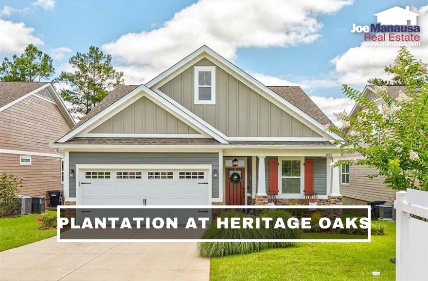 Plantation at Heritage Oaks and Apalachee East combined have roughly 70 detached and attached newer homes all built since 2006.