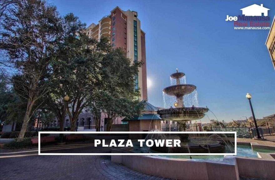 Plaza Tower is located atop the Kleman Plaza and enjoys panoramic views of downtown Tallahassee, the Leon County Civic Center, and Florida State University.