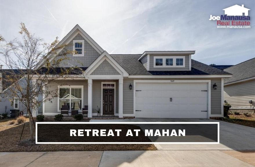 The Retreat At Mahan is a neighborhood of new construction single-family detached homes with a wide array of floorplans, sizes, and home prices.